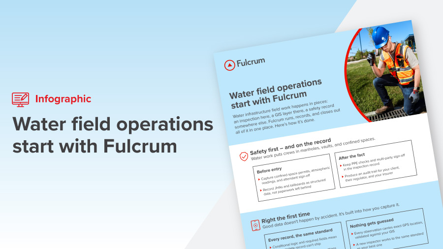water infrastructure solutions - Water Field Operations Start With Fulcrum Feature