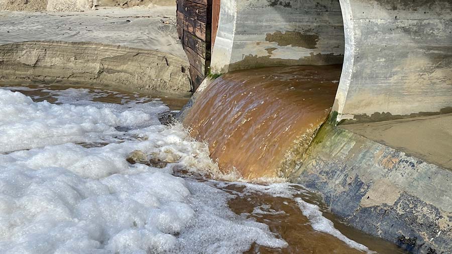 Rainwater Draining Into Ocean Water Asset Management